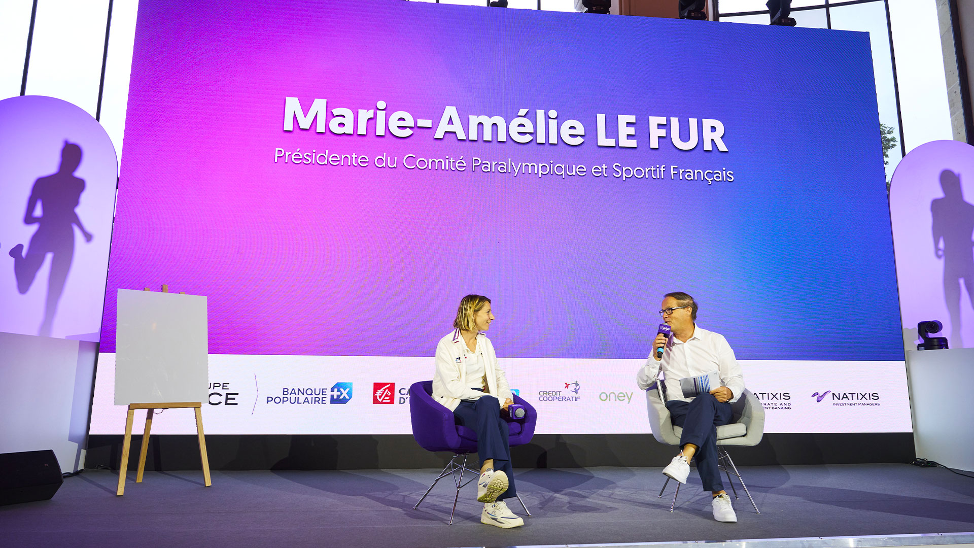 Photo de Marie-Amélie Le Fur, présidente du Comité paralympique et sportif français au Petit Palais