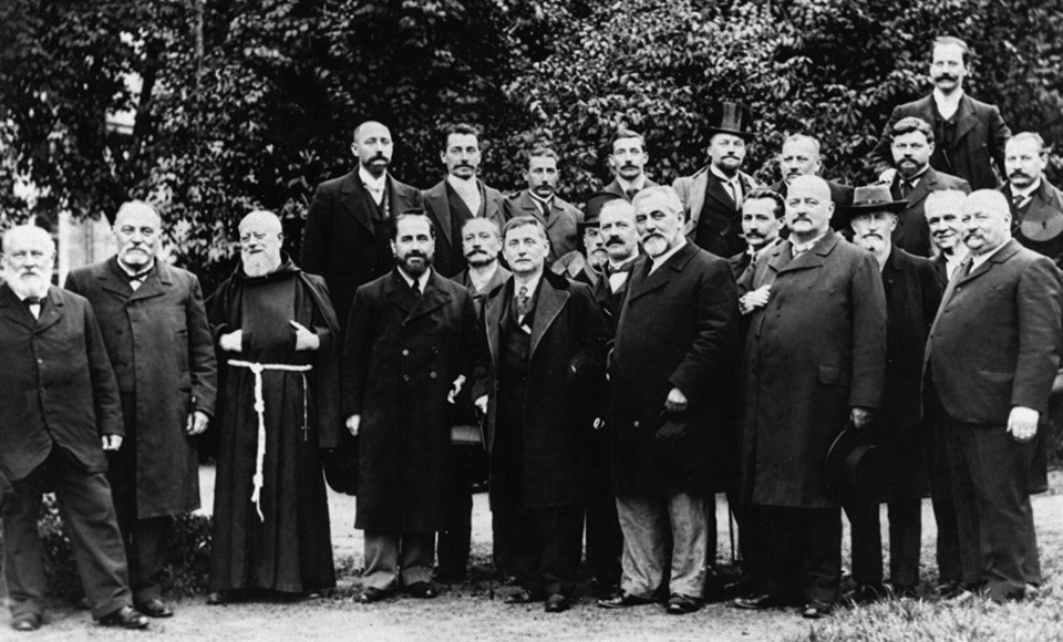 Portrait des fondateurs des premières Banques Populaires à la fin du XIXe siècle.